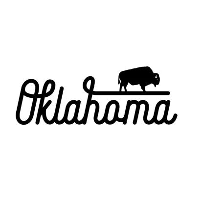 Oklahoma Buffalo Script Decal