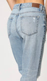 Tracy Light Classic Distressed High Rise Straight Crop