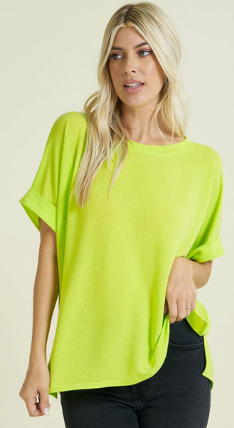 Lime Short Sleeve Top