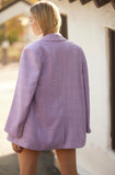Lavender Relaxed Tweed Blazer Jacket