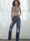 Dark Ultra High Rise Medium Wash 90s Boyfriend Jeans