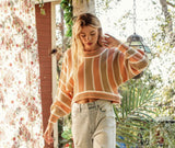 Peach Multi Stripe Sweater