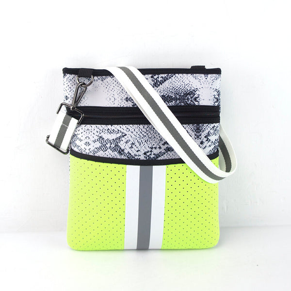 Small Neon Yellow Python Crossbody