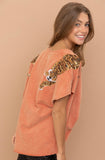 Rust Tiger Sequin Shirt