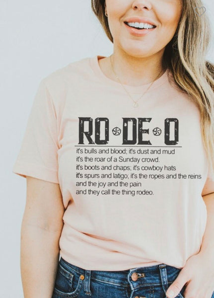Peach Rodeo Crew Neck T-Shirt