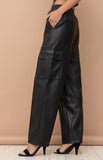 Black Vegan Leather Pants