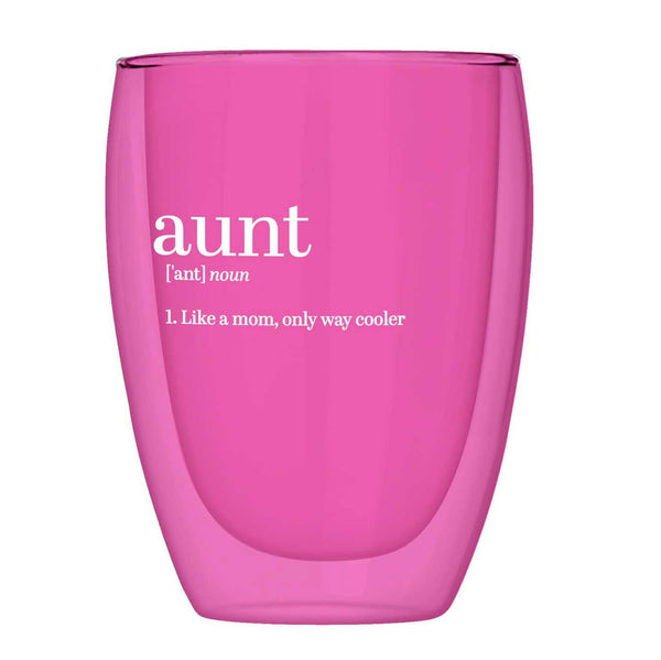Aunt Stemless Glass