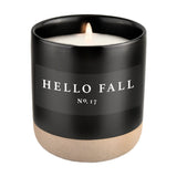 Hello Fall Soy Candle-Black Stoneware 12oz