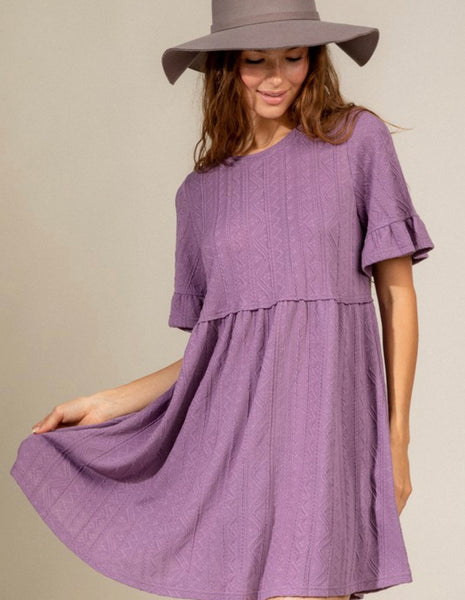 Violet Cable Knit Dress