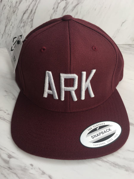 ARK Hat-Maroon Flat Bill