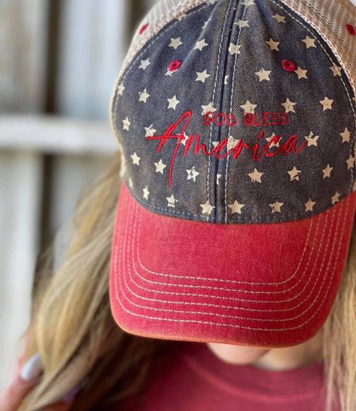 Vintage Stars Hat-God Bless America