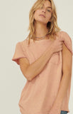 Rose Oversized Mineral Washed Tee