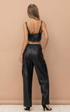 Black Vegan Leather Pants