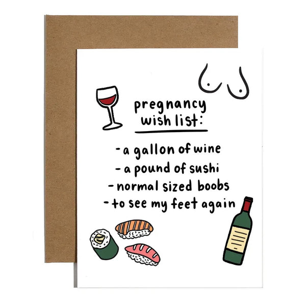Pregnancy Wish List Card