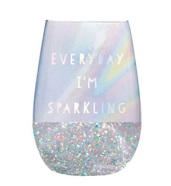 Wine Glass-Everyday I'm Sparkling