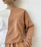 LOVE YOUR EARTH' Color block pullover