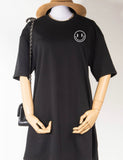 Black Smiley Face Graphic Dress