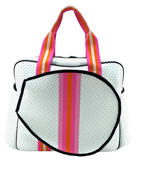 White & Pink Tennis Bag