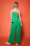 Green Rib Sleeveless Top