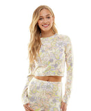 Lime Paisley Printed Sweater