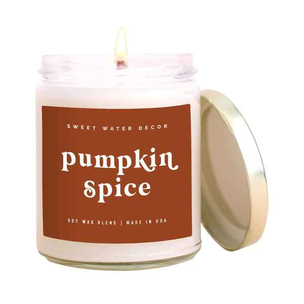 Pumpkin Spice Soy Candle-Clear Jar 9oz